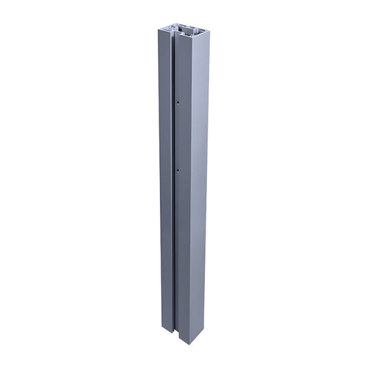 C96S Cielo metallic silver 96in 6005 T6 aluminum glass railing post for windscreens.