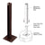 CRL Matte Bronze 90° Corner Stanchion for Glass Rectangular Post