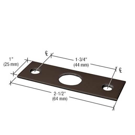 "CRL Black Bronze Anodized Strike Plate - Durable, Stylish Finish for Secure Door Latching