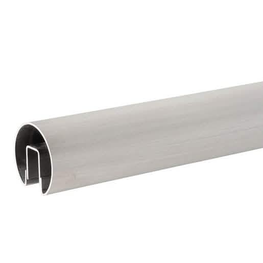 CRL 316 Brushed Stainless Cap Rail for 1/2" Glass, 120" Length, Premium Quality
