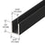 CRL Matte Black U-Channel for 3/8 in Frameless Shower Door, 144 in