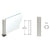CRL Plaza Series 12 in Brushed Stainless 1.5 in Square Center Post