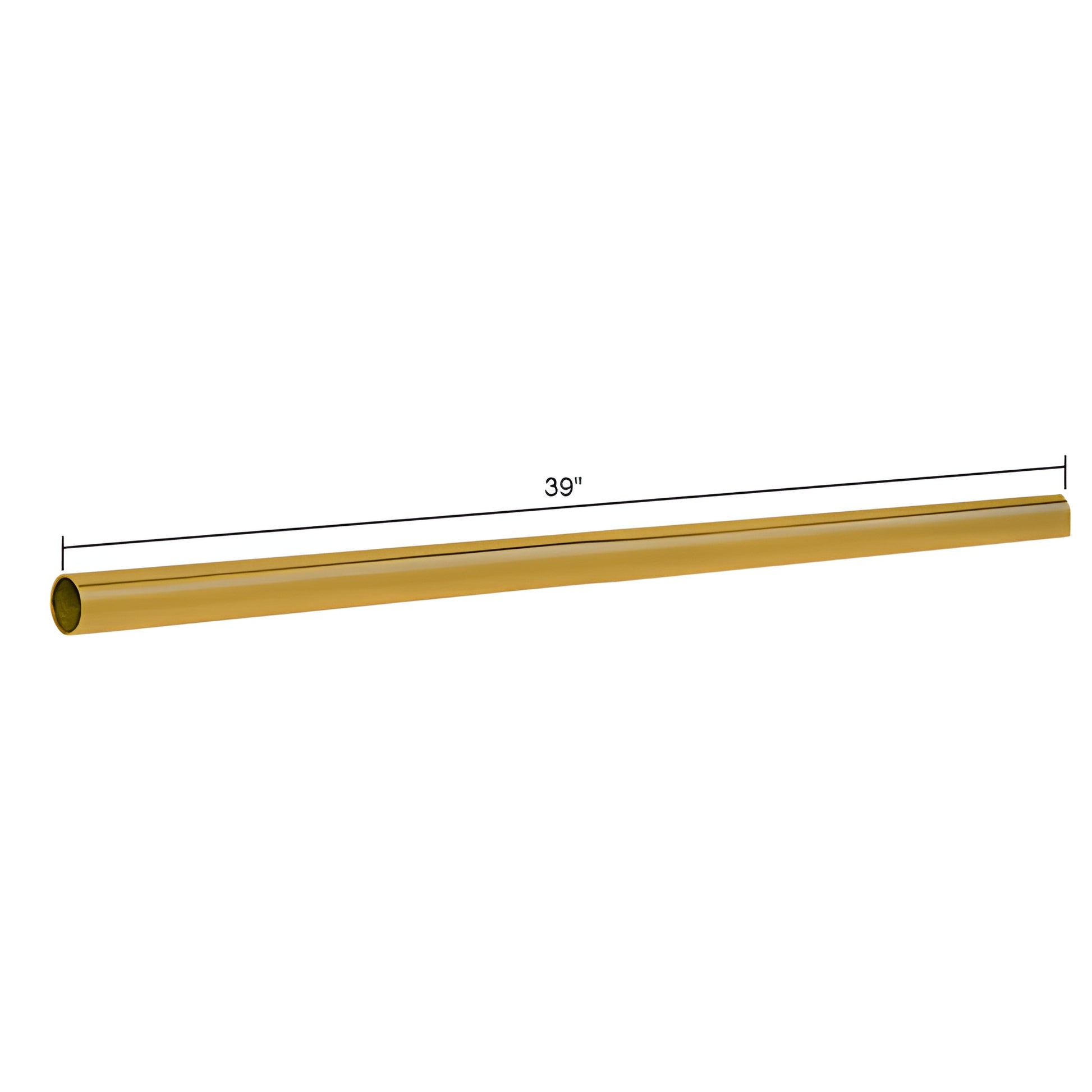 Antique brass 39" (991 mm) 3/4" diameter straight support rod for frameless shower, SKU S1ABR