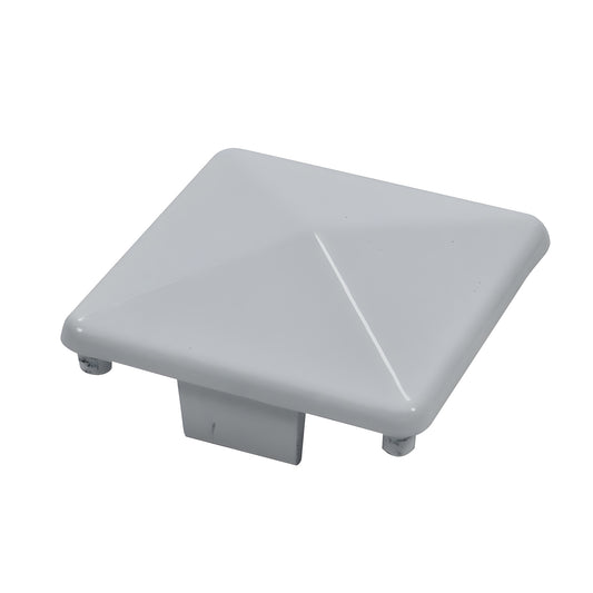 Square mill aluminum 1100 Series post cap for glass railing, slip-in design (SKU: PC1HM)