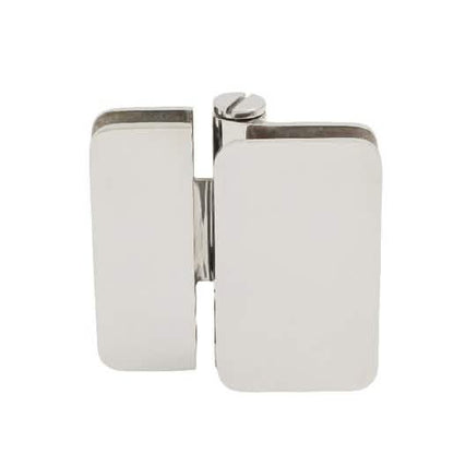 CRL Zurich 02 Series Glass-to-Glass Bi-Fold Hinge, Polished Stainless, 180° Outswing