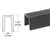 CRL Black Rigid 3/4 in Vinyl U-Channel Cap Rail, 10 ft