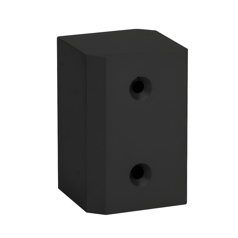 Matte black surface-mounted strike plate block for Jackson 1200 Series panic exit devices (SKU 2095SPBL)