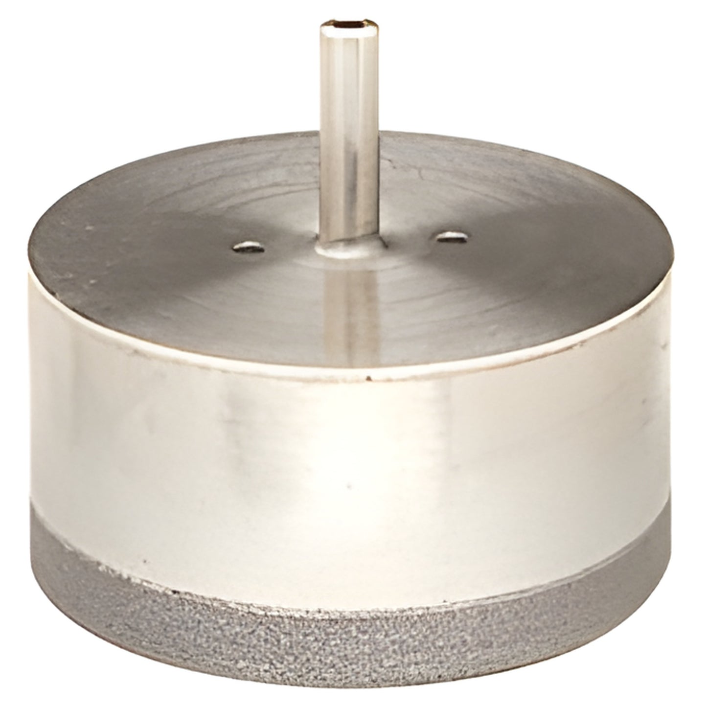 DCD4 electro-formed diamond drill bit, 4" diameter, thin-walled with 3/8" x 1-3/8" shank for flat plate glass