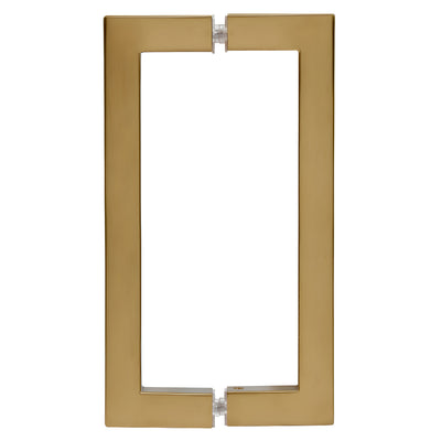 CRL Brushed Bronze 8" x 8" SQ Series Square Tubing Back-to-Back Pull Handles