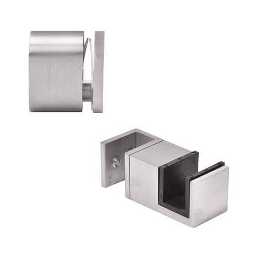 CRL Brushed Stainless Steel 90° Accessory Kit & Bottom Guide for Tofino Shower Door