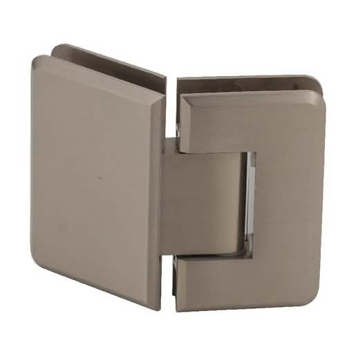 CRL Brushed Bronze 135° Glass-to-Glass Hinge, Pinnacle 045 Series, Sleek Design