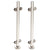 CRL Polished Stainless Steel Schedule 40 Center Post for Glass Infill