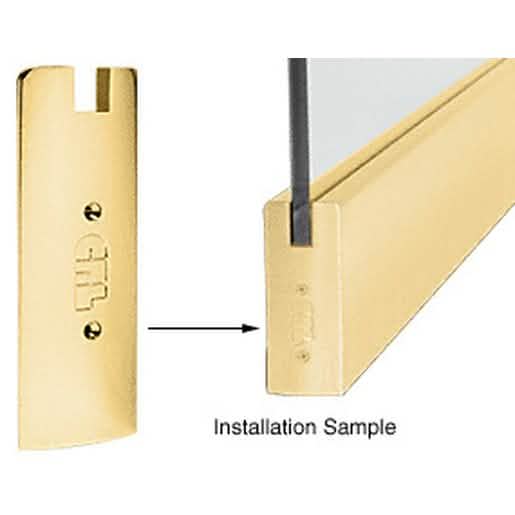 Polished Brass 6" Square End Cap for Sidelite Rails - Sleek, Durable, Stylish.