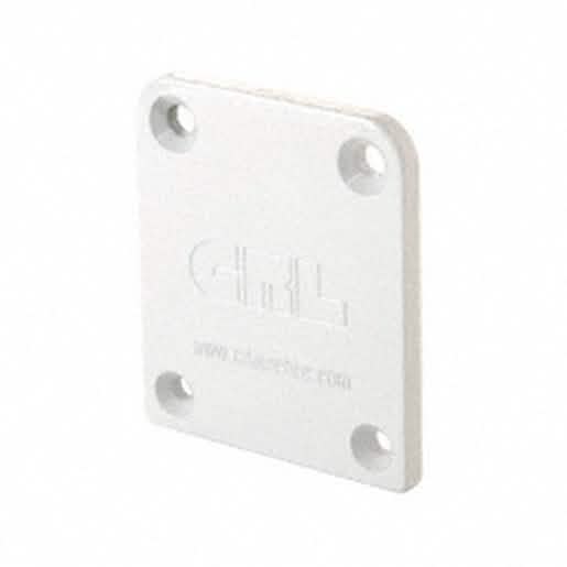 CRL Sky White FB1 Series End Cap - Sleek, durable finish for glass railing systems.