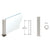 CRL Brushed Stainless PP43 12in 1.5in Square Partition Corner Post