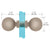 CRL Brushed Nickel Ball-Style Back-to-Back Glass Door Knob Pair