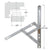 CRL 10" 4-Bar Heavy-Duty Stainless Steel Project-Out Door Hinge