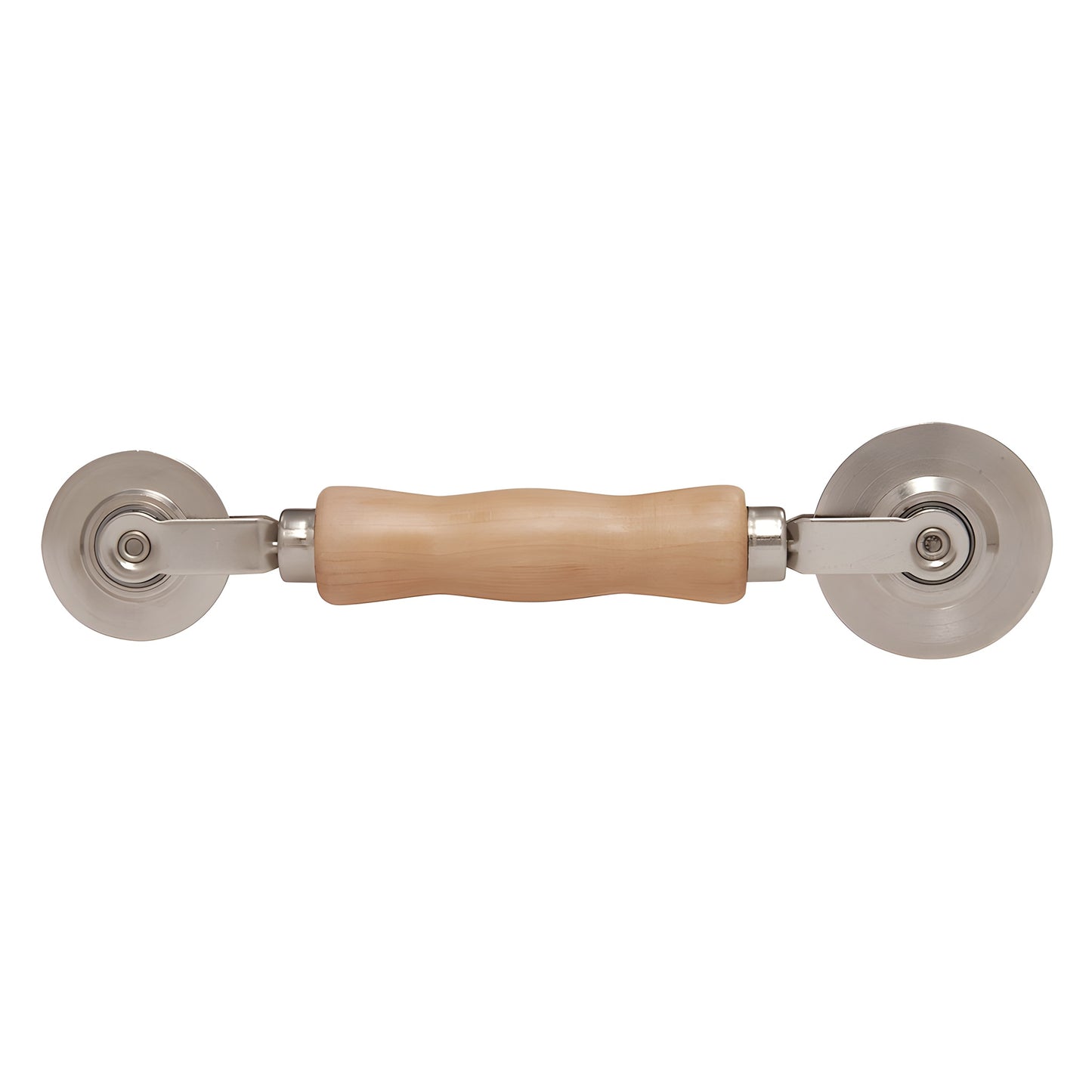CRL S5K3 screen & spline roller - contoured hardwood handle with two steel wheels (round + concave)