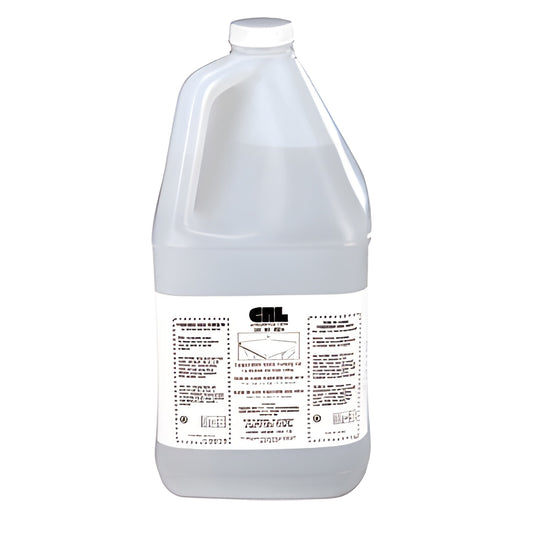 Translucent 1.1 gal jug of CRL evaporating glass cutting oil (SKU V024) with white label