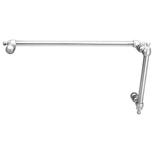"CRL Polished Chrome Colonial 6\" Pull Handle with 18\" Towel Bar - Elegant Bathroom Acces