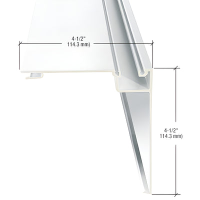 CRL-U.S. Aluminum White KYNAR® Paint 90 Degree Outside Corner Half, 24'-2"
