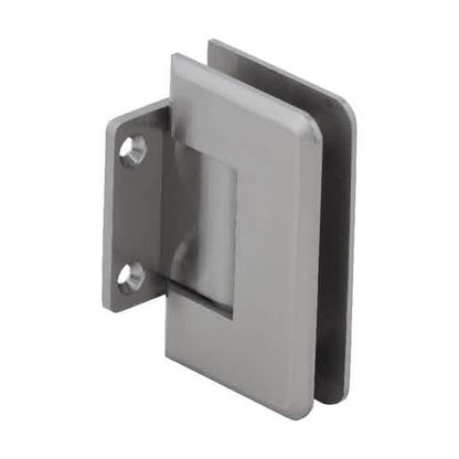 "CRL Brushed Nickel Pinnacle 074 Series Wall Mount Short Back Plate Hinge - Elegant Design