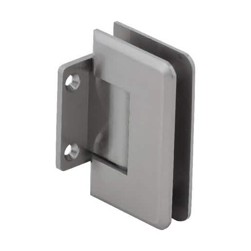 "CRL Brushed Nickel Pinnacle 074 Series Wall Mount Short Back Plate Hinge - Elegant Design