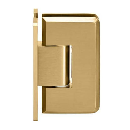 Satin Brass Cologne 037 Wall Mount 'H' Back Plate Hinge for sleek door installation.