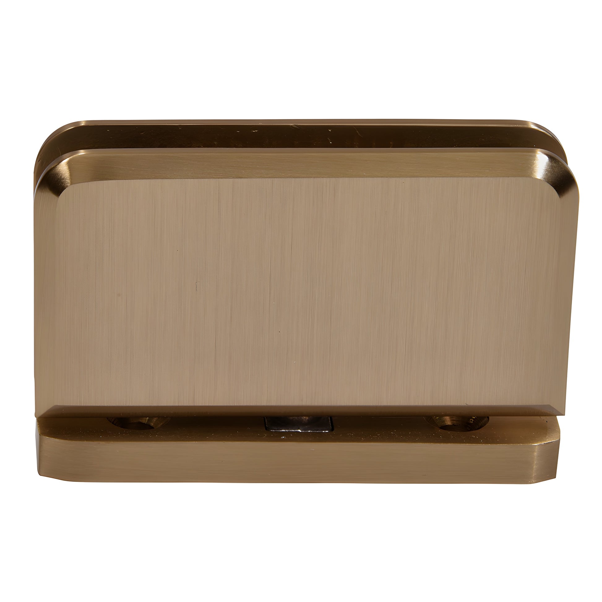 Brushed bronze Junior Prima self-centering glass pivot hinge for 1/4" (6mm) shower door, SKU JRPPH01BBRZ