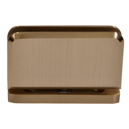 Brushed bronze Junior Prima self-centering glass pivot hinge for 1/4" (6mm) shower door, SKU JRPPH01BBRZ