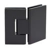 Matte oil-rubbed bronze square shower hinge for 3/8-1/2" glass, glass-to-glass 135 , SKU V1E0450RB