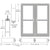 CRL-U.S. Aluminum 550 Offset Pivot Door Pair, Clear Anodized