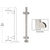 CRL 42-in Brushed Stainless Steel Round Glass Clamp 135° Railing Kit