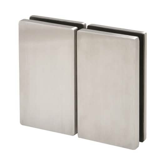 CRL 316 Brushed Stainless 180 Degree Glass-to-Glass Hinge for seamless glass connections.