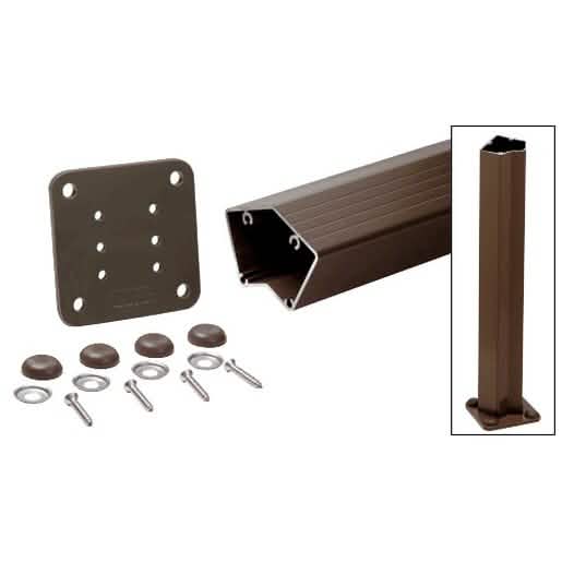 Matte Bronze 48" 135° Surface Mount Post Kit for 200-400 Series - Sleek and Durable Design