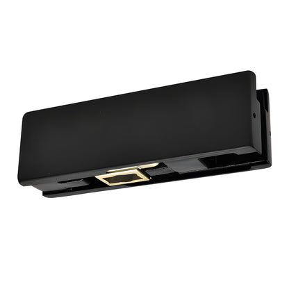 PT1034MBL matte black DORMAKABA bottom patch fitting for 3/4" tempered glass, rectangular pivot cover.