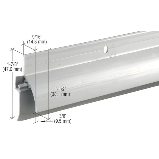 Aluminum 36 in door sweep with vinyl seal and rain drip, 3/8 in brush, 1-7/8 in height DB037AV36