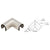 CRL 1-7/8 in 316 Stainless Polished 90° Horizontal Cap Rail Corner