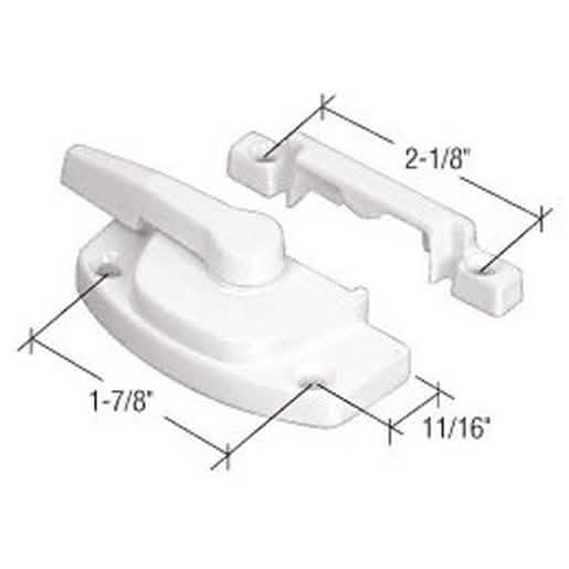 CRL White Sash Lock with 1-7/8" Screw Holes for secure window fastening and easy installat