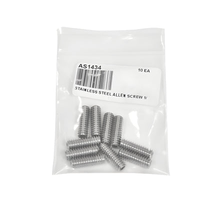 Stainless steel headless 3/4" set screw (AS1434), 1/4-20 thread, for standoffs