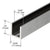 CRL Brushed Anodized 1/2 in Fixed Shower Panel Deep U-Channel 95 in