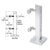 CRL 316 Polished Stainless Steel Point-Supported Glass End Post