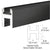 CRL 95-in Matte Black Flat Profile Deluxe Shower Door Header Kit