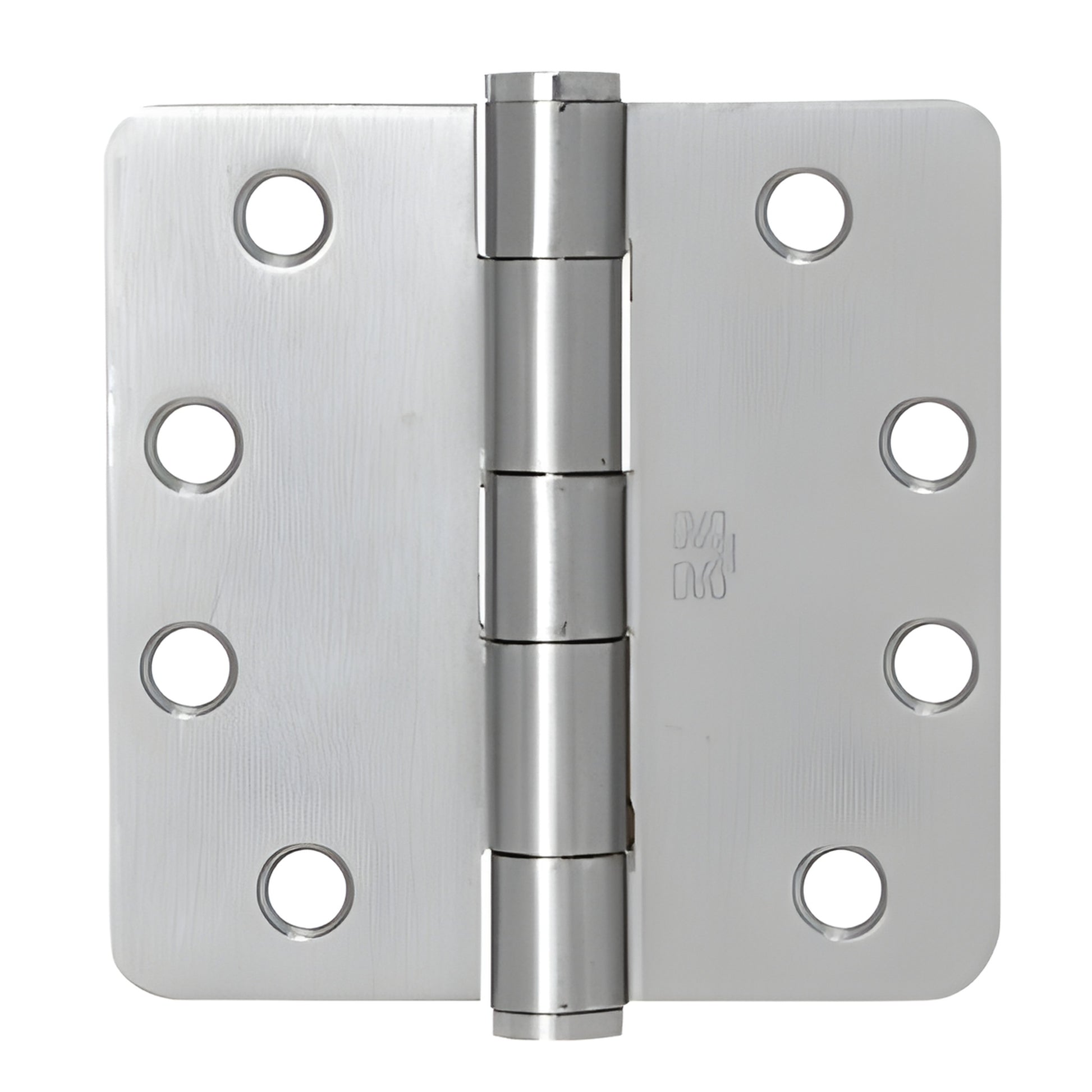 CRL C4426D 4x4 dull chrome full mortise plain bearing hinge, removable pin, 1/4" radius corners.