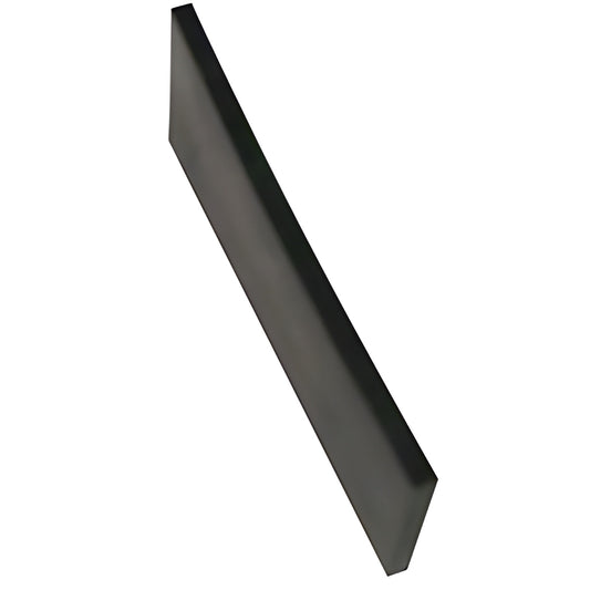 SB901 black glazing stop - slim angled aluminum strip for 1 3/16" (30mm) glazing, single piece on white background.