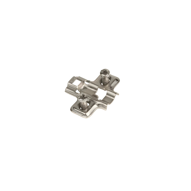 CGS Euro Mounting Plates For Clip-On With Euro Screws, Basic Steel Mounting Plate, 2 mm, with 14mm Euro Screws