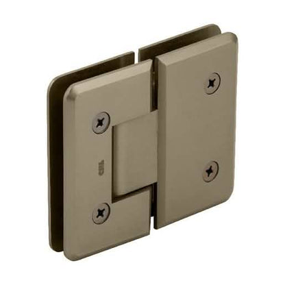 CRL Brushed Bronze 180º Glass-to-Glass Hinge: Elegant, Durable, Modern Design.
