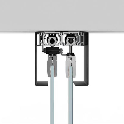 CRL50 Matte Black 2-Panel Ceiling Mount Kit, Right Stack - Sleek, Modern Design