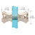 CRL Polished Nickel Flair Back-to-Back Glass Door Knob Set
