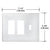 CRL Designer Clear Acrylic Double Light Switch Cover Plate